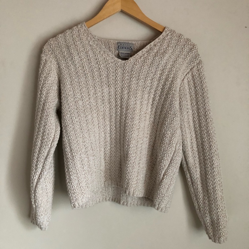 Vintage Basics Tan Sweater